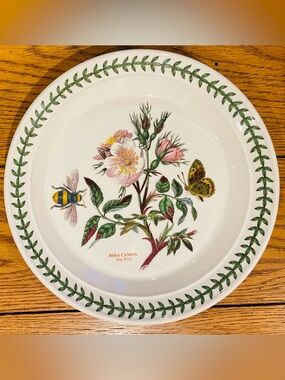 Portmeirion Botanic Garden Rosa Canina Dog Rose 8.5 inch plate